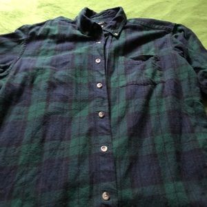 Blue and green flannel